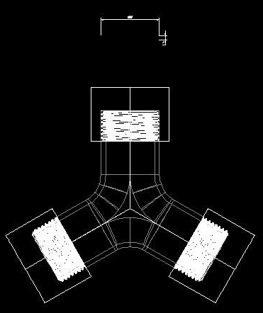 如何用CAD繪制一個(gè)三通管？