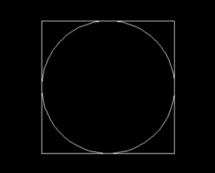 CAD如何在正方形里繪制內(nèi)切圓？